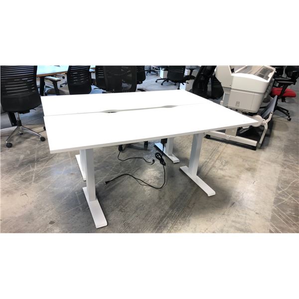 GLOBAL BOULEVARD GREY 66" X 24" ELECTRIC SIT/STAND PROGRAMMERS TABLE