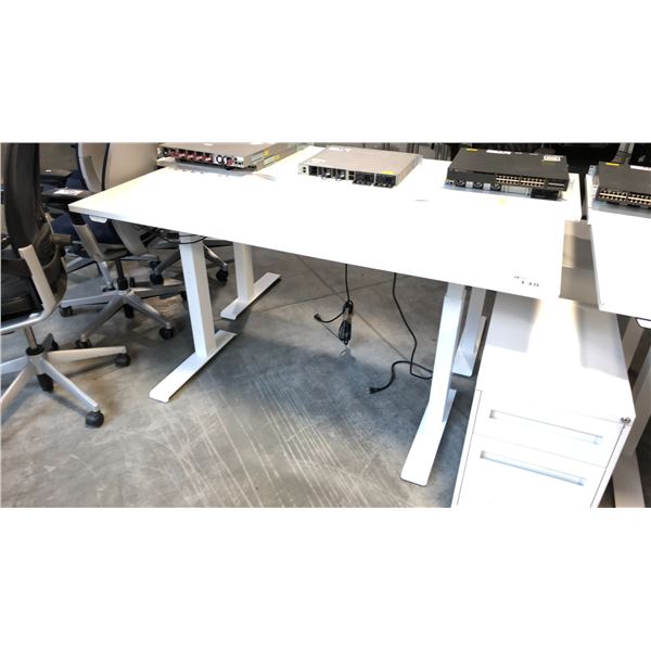 GLOBAL BOULEVARD GREY 66" X 24" ELECTRIC SIT/STAND PROGRAMMERS TABLE