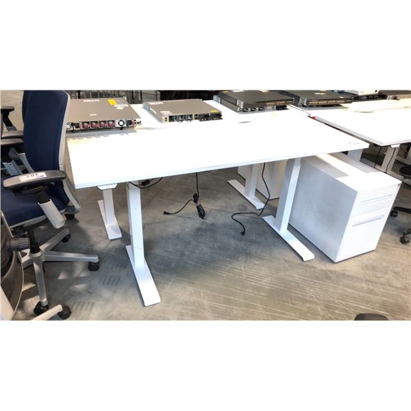 GLOBAL BOULEVARD GREY 66" X 24" ELECTRIC SIT/STAND PROGRAMMERS TABLE