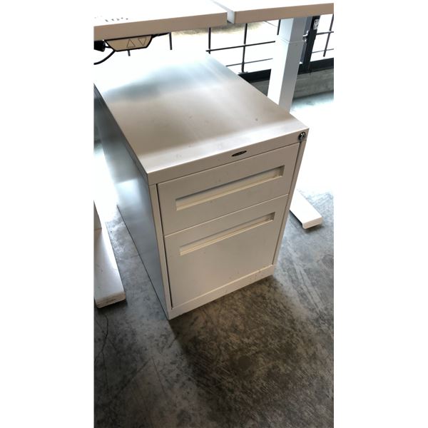 GLOBAL BOULEVARD GREY 2 DRAWER MOBILE PEDESTAL