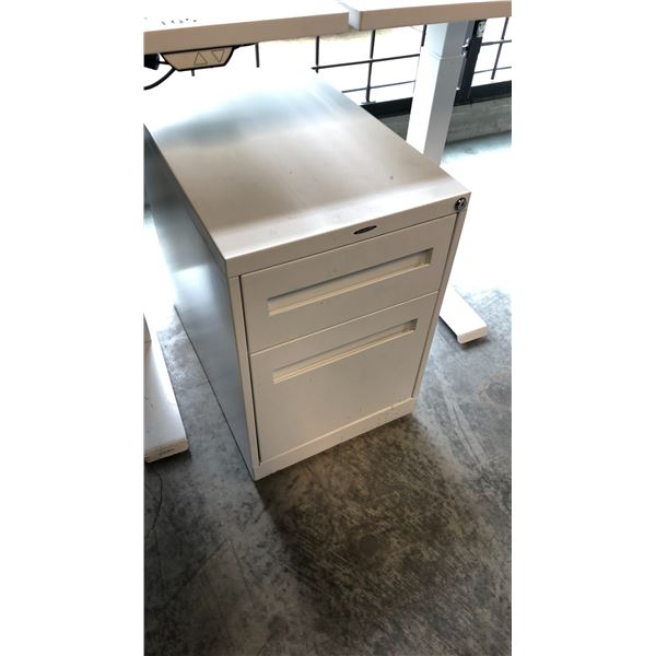 GLOBAL BOULEVARD GREY 2 DRAWER MOBILE PEDESTAL