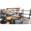 Image 1 : ASSORTED OFFICE FURNITURE INCLUDING DESK, ROUND TABLE, FILING CABINETS AND MORE