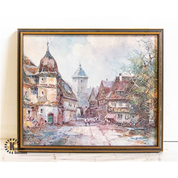 FRAMED PRINT "PLACE DU TERTRE" BY CAROLINE BURNETT