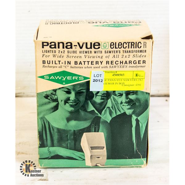 VINTAGE PANA-VUE SAWYERS 2X2 SLIDE VIEWER IN BOX
