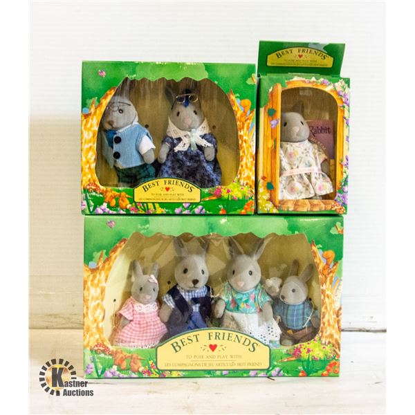 "BEST FRIENDS" POSE & PLAY TOY SET- LOT OF 3- NEW