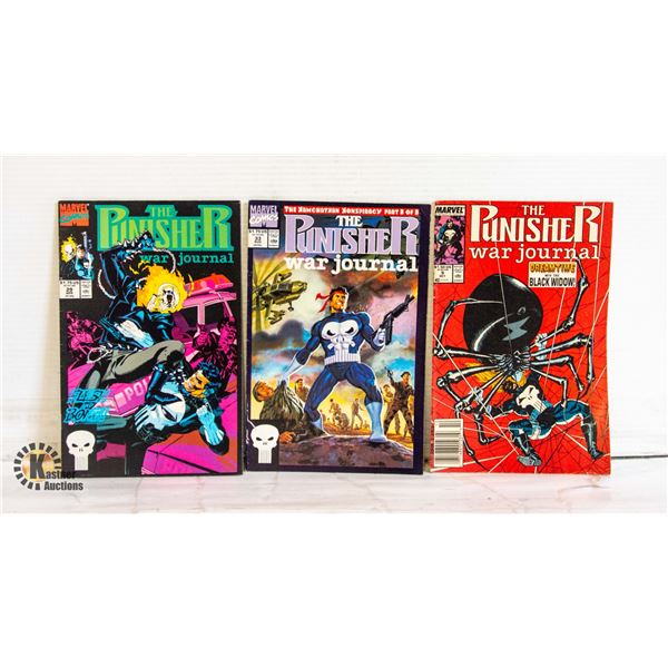 THE PUNISHER WAR JOURNAL COMICS- LOT OF 3