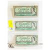 Image 1 : 3 1954 CANADA $1 BILLS