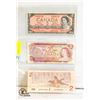 Image 1 : THE LAST 3 CANADA $2 BILLS 1954/1974/1986