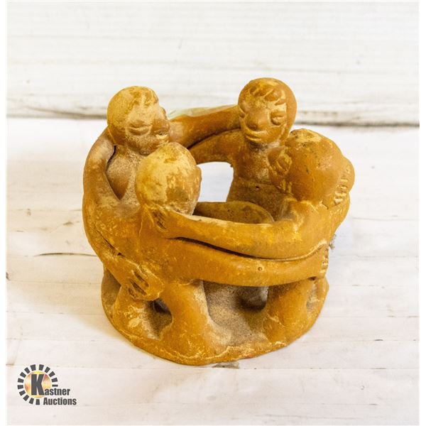 POTTERY FRIENDSHIP CIRCLE CANDLE HOLDER