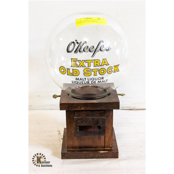 ANTIQUE O'KEEFES DISPENSER "EXTRA OLD STOCK MALT