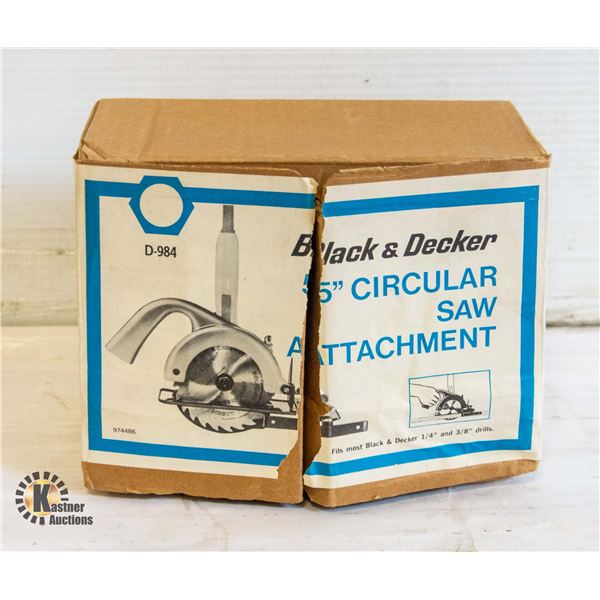 BLACK & DECKER PORTABLE 5" SAW ATTACHMENT