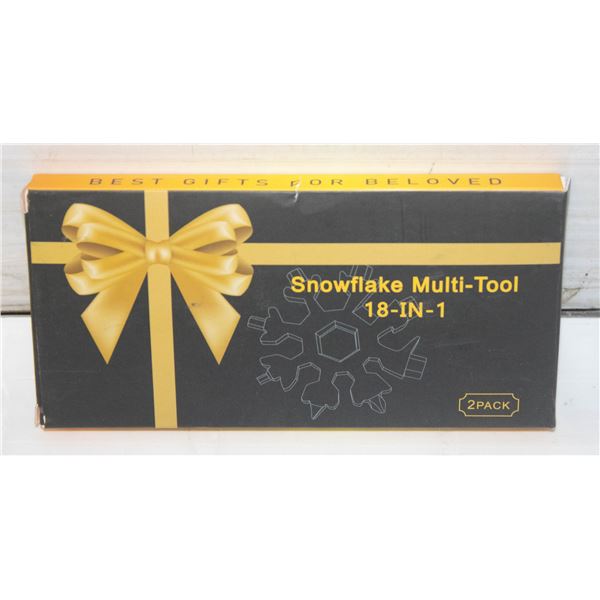 NEW 2 PACK 18 IN 1 SNOWFLAKE STEEL