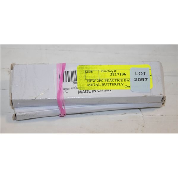 NEW 2PC PRACTICE BALISONG METAL BUTTERFLY