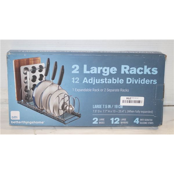 NEW ADJUSTABLE POT HOLDER, 2 BASES,