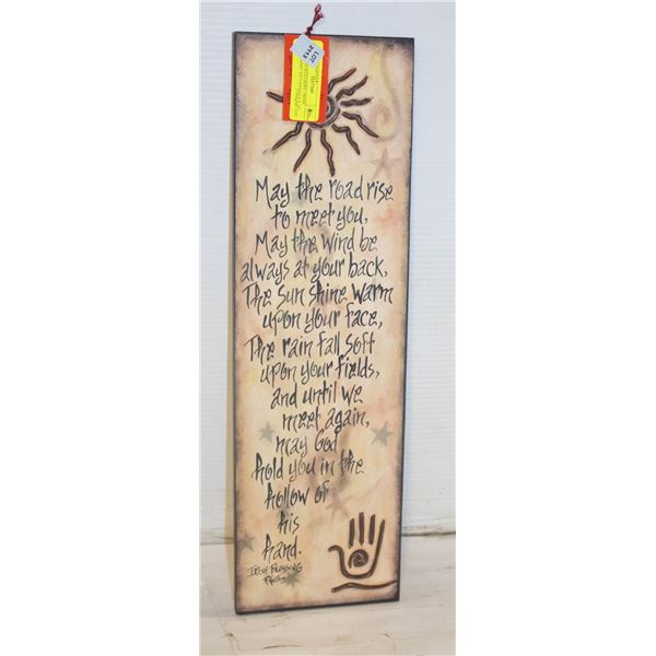 RHONDA KULLBERG "IRISH BLESSING" ON CANVAS 6 X 20"