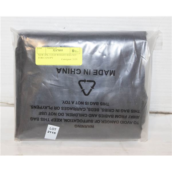 NEW 4PK 112LB WEIGHT BAG SET FOR CANOPY