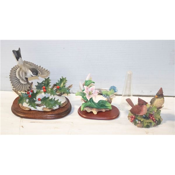 BIRD FIGURINES & COLLECTIBLES- BOX LOT ASSORTED