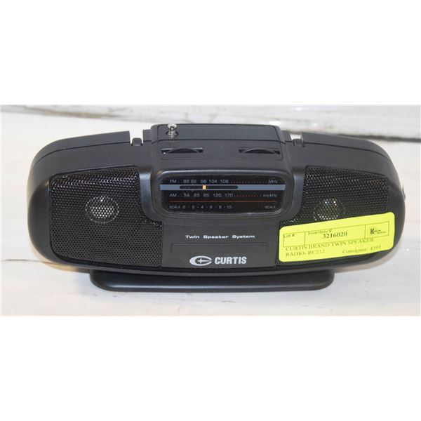 CURTIS BRAND TWIN SPEAKER RADIO- RC212