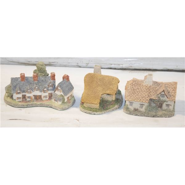 DAVID WINTER COTTAGES- LOT OF 3 ASSORTED