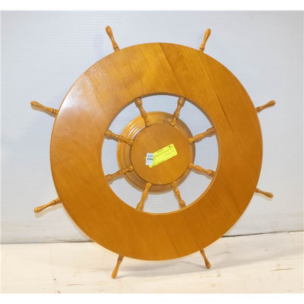 VINTAGE NAUTICAL WHEEL LAZY SUSAN
