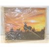 Image 1 : PAINTED CANVAS BUCKS AT SUNSET