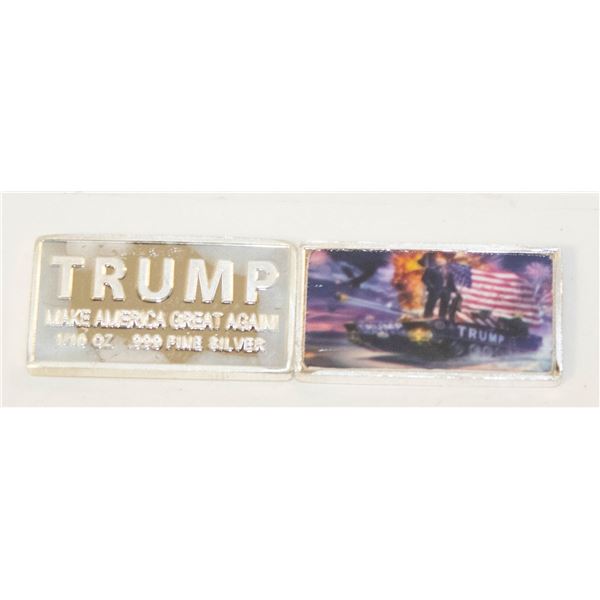 LOT OF NEW 1/10 GRAM TRUMP .999 FINE SILVER-2PCS