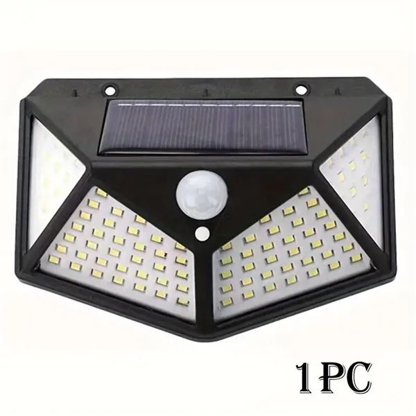 MOTION SENSOR 100 LED SOLAR CHARGING WALL LAMP