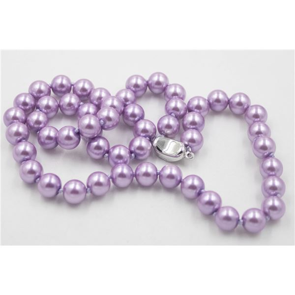 #55-SEA SHELL PEARL NECKLACE  18"