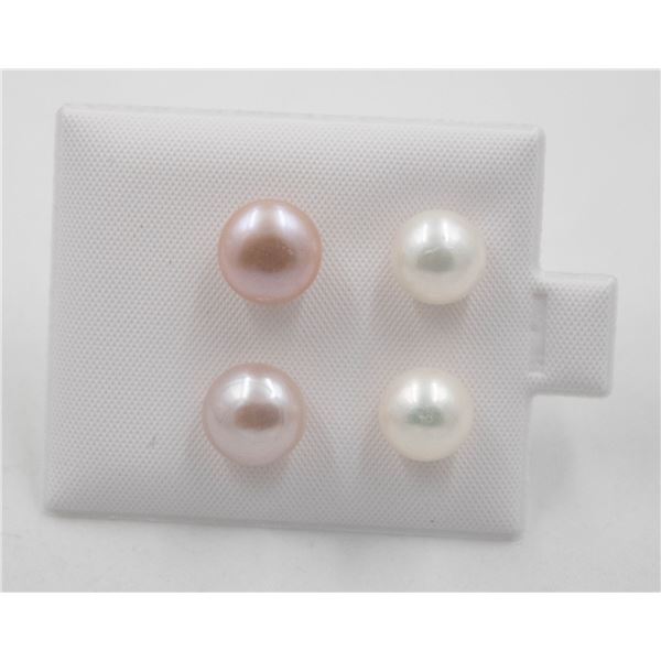 #23-NATURAL AKOYA PEARL STUDE EARRINGS