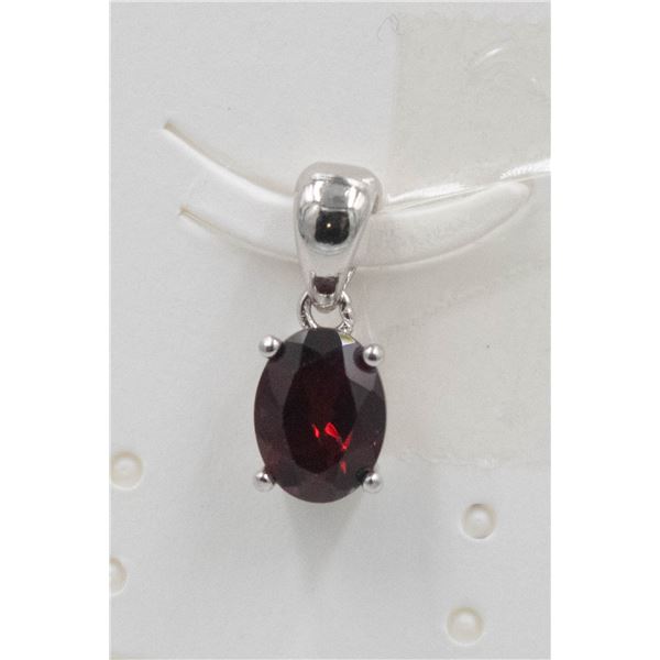 #128-RED GARNET PENDANT