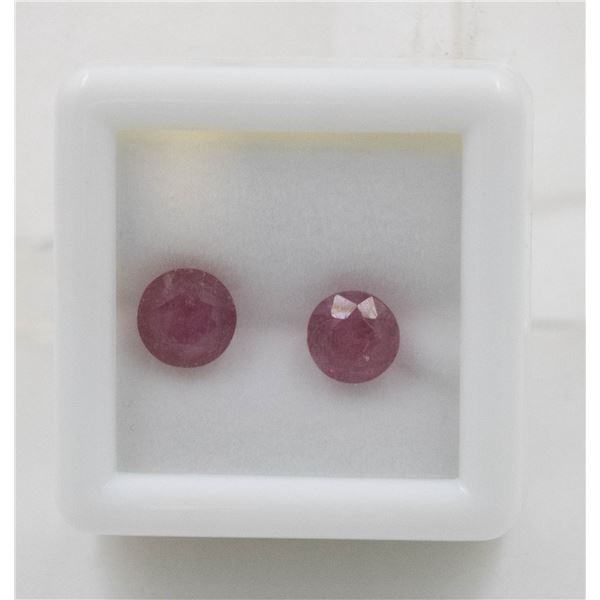 #168-HEATED RUBY GEMSTONE ONE PAIR  3.05 CT
