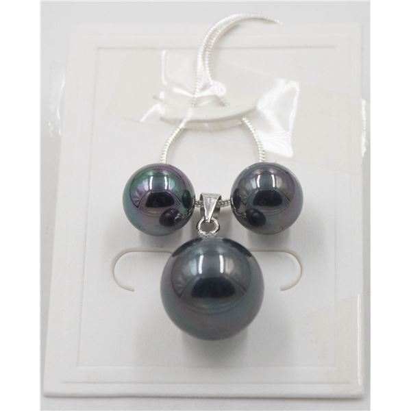 #99-SEA  SHELL PEARL PENDANT/ NECKLACE/ EARRING