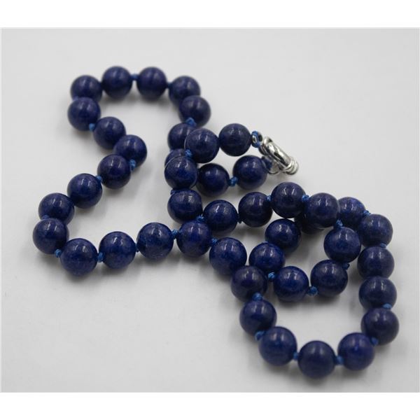#64-NATURAL LAPIZ LAZULI NECKLACE 18"