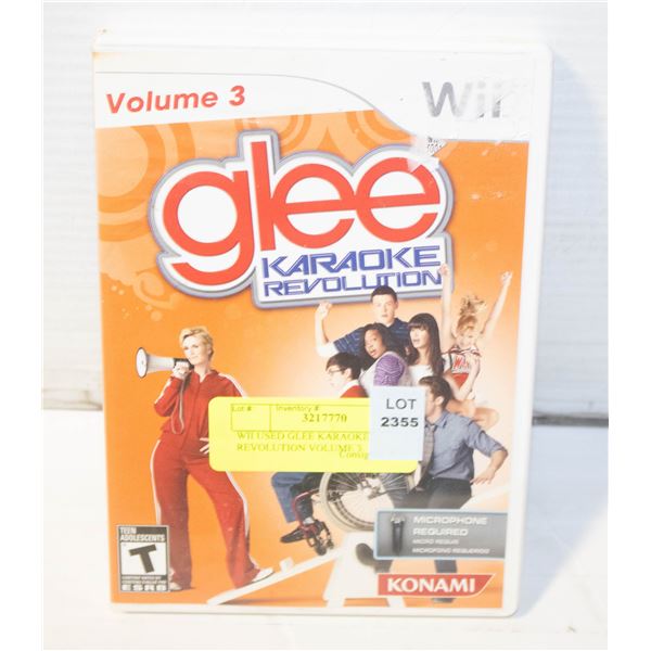 WII USED GLEE KARAOKE REVOLUTION VOLUME 3