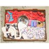 Image 1 : FLAT WITH 3 SMALL DOG OUTFITS, POOP-BAGS,