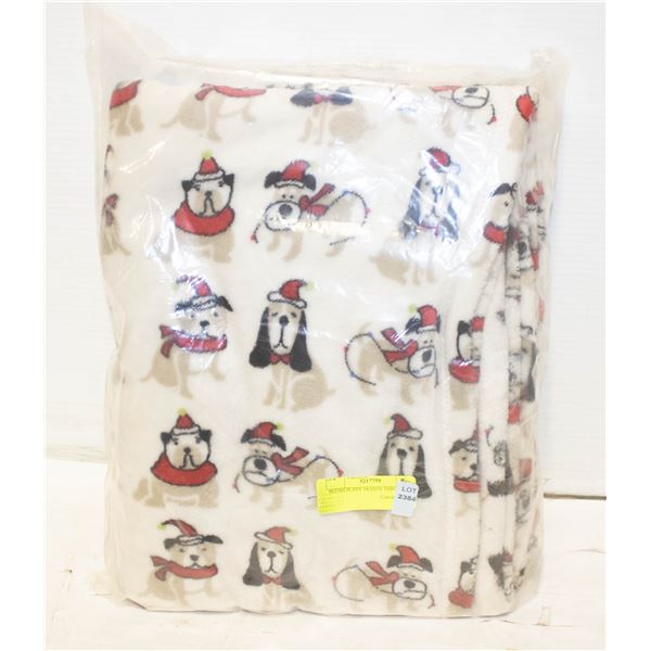 PLUSH PUPPY DESIGN THROW