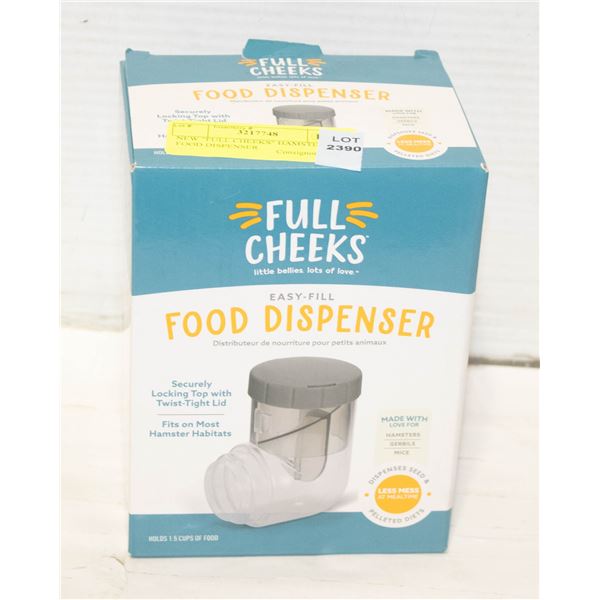 NEW "FULL CHEEKS" HAMSTER FOOD DISPENSER