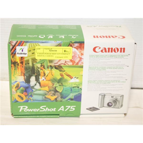 CANON POWER SHOT A75 COMPACT DIGITAL CAMERA