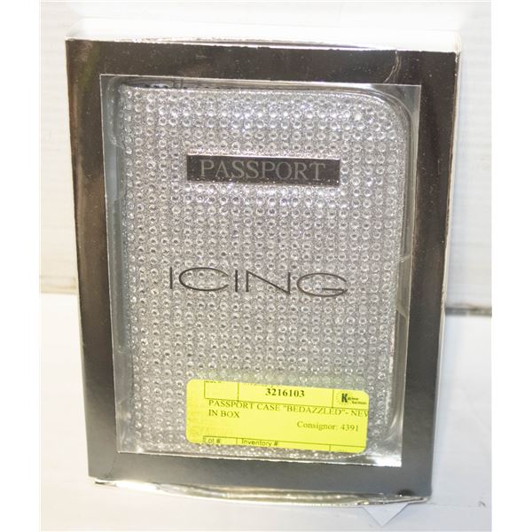 PASSPORT CASE "BEDAZZLED"- NEW IN BOX