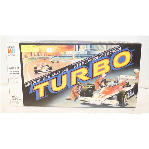 1982 SEGA "TURBO" BOARD GAME- BASED ON THE ARCAD