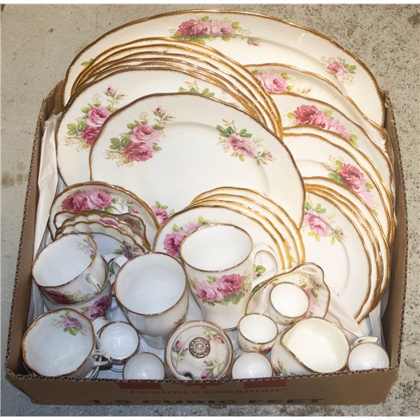 ROYAL ALBERT "AMERICAN BEAUTY" CHINA- 40 PIECES