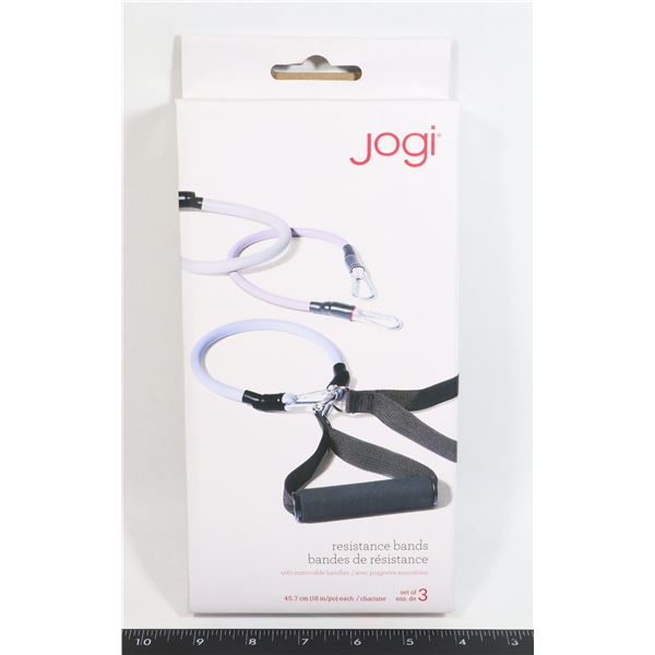 NEW SET OF 3 18" JOGI RESISTANCE BANDS WITH