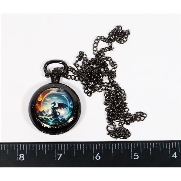 NEW DRAGON ON A MOUNTAIN PENDANT CHAIN POCKET