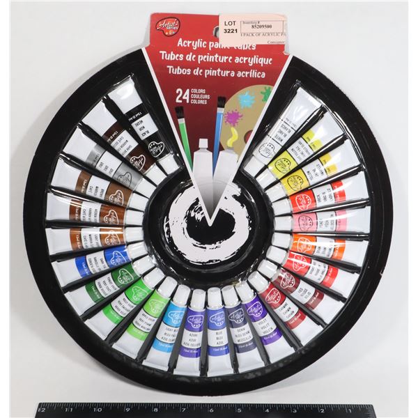 NEW 24 PACK OF ACRYLIC PAINTS