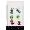 Image 1 : NEW CUTE WOODEN DINOSAUR STUD EARRINGS