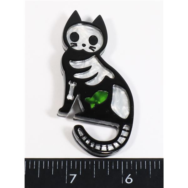 NEW X-RAY CAT BROOCH
