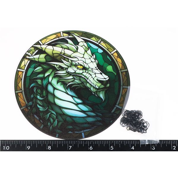 NEW 6" DIAMETER GREEN DRAGON THEME HANGING