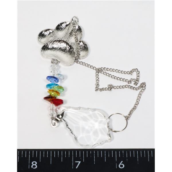 NEW RHINESTONE PAWPRINT THEME PRISM SUNCATCHER