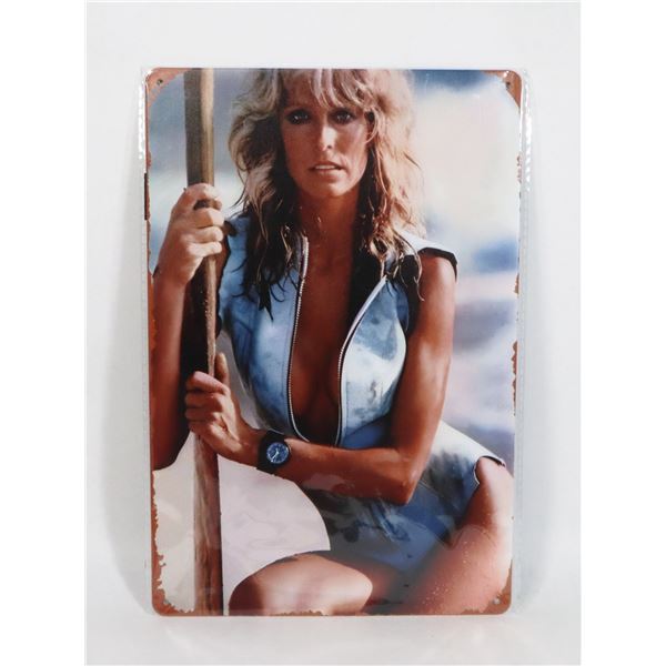 NEW FARRAH FAWCETT REPLICA METAL SIGN