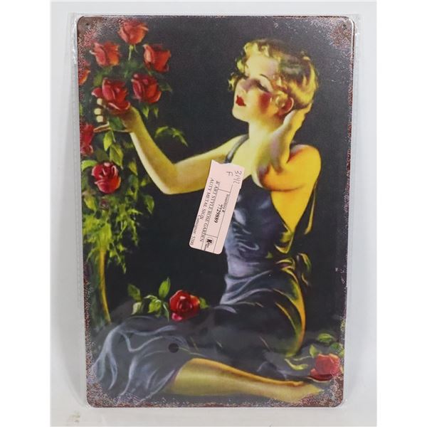 NEW ART STYLE ROSE GARDEN BEAUTY METAL SIGN